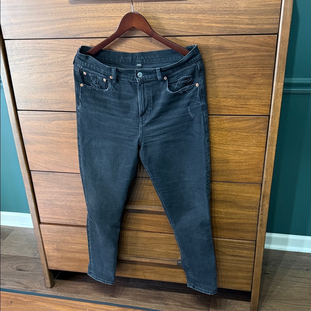 American Eagle Outfitters Black Ankle Jeans